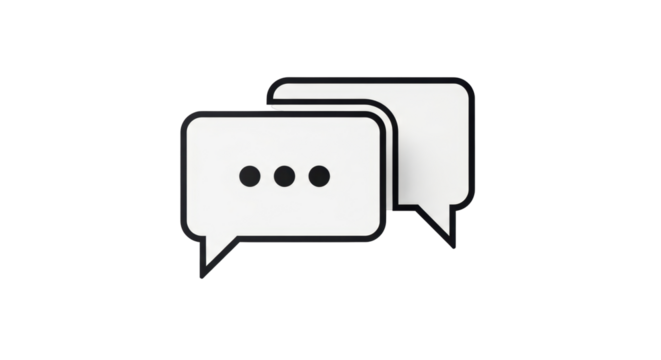 Isolated Chat Speech Bubble Vector. Modern Simple Talk Communication Message Symbol Design.