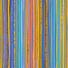 Line Doodle Seamless Pattern 4 - Colorful Vertical Stripes 2