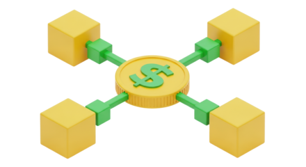 Isolated system of finance, digital currency, block chain and central dollar currency model