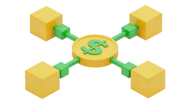 Isolated system of finance, digital currency, block chain and central dollar currency model - Powered by Adobe