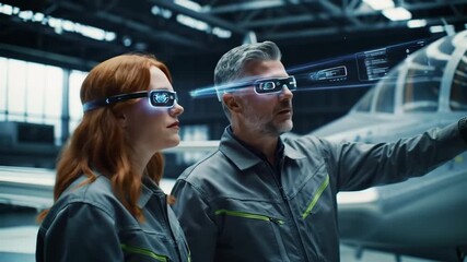 Augmented Reality in Aviation Futuristic Aircraft Inspection - Powered by Adobe