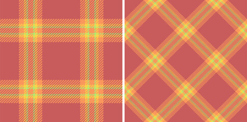 Vector texture textile of pattern check seamless with a plaid fabric tartan background. Set in kids colors for creative packaging design.