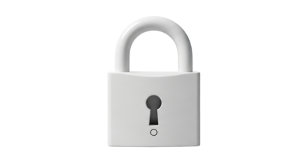 Isolated modern padlock for security and protection, design element for apps and websites