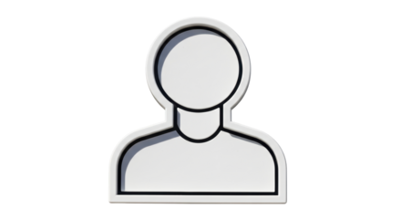 Isolated Person Icon, User Silhouette, Flat Figure, Avatar Shape, Generic Profile Symbol