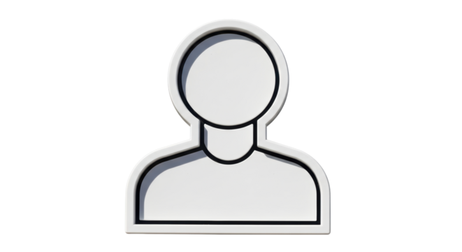 Isolated Person Icon, User Silhouette, Flat Figure, Avatar Shape, Generic Profile Symbol