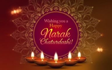 Happy Narak Chaturdashi Template Design
