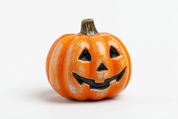 Halloween carved pumpkin isolated on white background. MZ 
