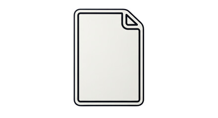 Isolated page symbol, modern document icon, minimal design, abstract paper, simple shape
