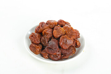 Fresh Lychee Fruit Meat in White Bowl on White Background
