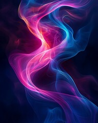 Obraz premium Colorful energy wave flow art high resolution picture