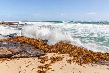 Heavy surf on the Indian Ocean at Prevelly, Margaret River Region, Shire of Augusta in the SW...