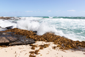 Heavy surf on the Indian Ocean at Prevelly, Margaret River Region, Shire of Augusta in the SW...