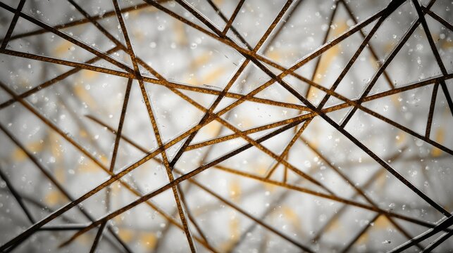 Abstract geometric pattern with intersecting lines creating triangles