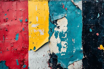 Colorful peeling paint wall texture high resolution picture
