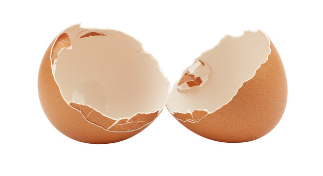 Isolated Egg Shell