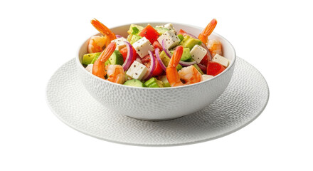 Isolated Shrimp Salad in Bowl