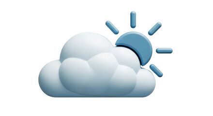 Isolated Cloud with Sun Peeking Through