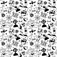 Fototapeta premium Halloween seamless pattern