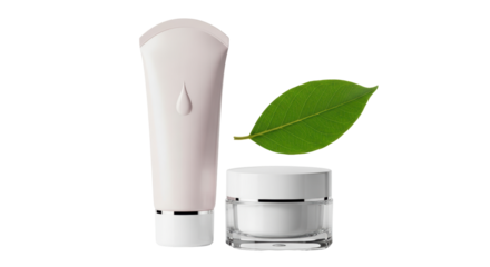 Isolated Cream Cosmetic Set