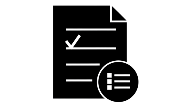 Isolated Checklist Icon with Check Mark