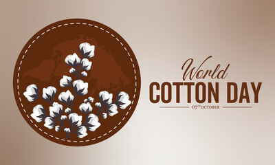 World cotton day special design vector  illustrations.