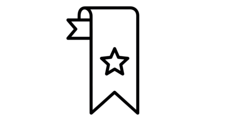 Isolated star bookmark