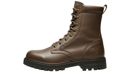 Isolated Brown Leather Boot