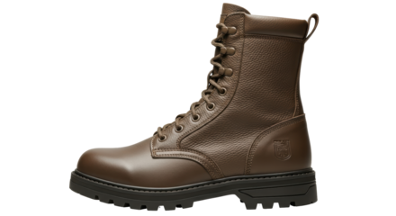 Isolated Brown Leather Boot