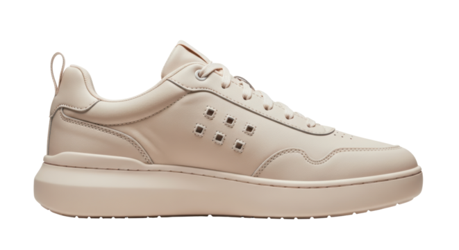 Isolated Light Beige Sneaker