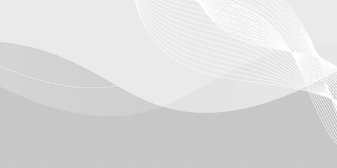 Gray and white background of waves vector