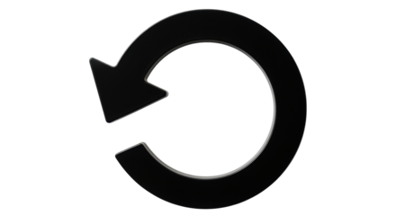 Isolated Arrow Circle Reload Sign Rotation, Refreshing Symbol, Update Element for UI/UX Design