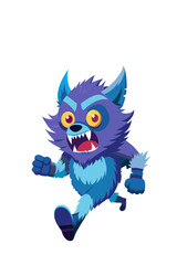 vector graphics, illustration, wolf, character, fairy tale, animation, runner, children's, sport, triumph,