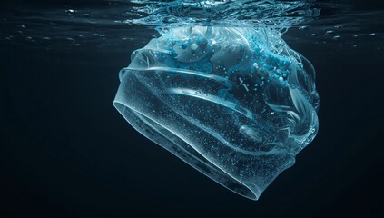 Swirling Particle Swimming Cap
