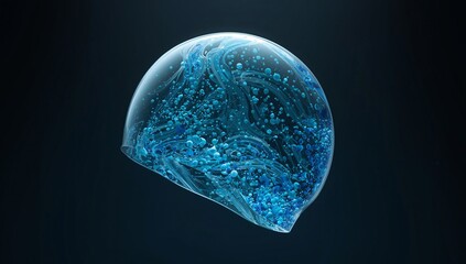 Swirling Particle Swimming Cap
