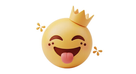 Isolated Emoji with Crown