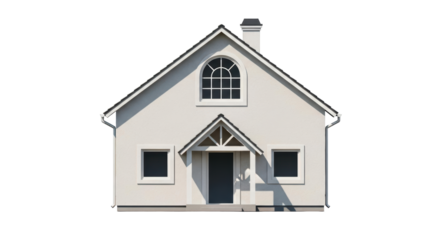 Isolated Modern House Facade