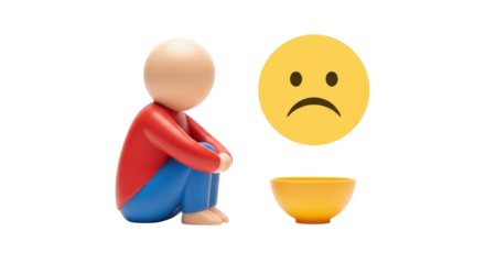Isolated Sad Figure