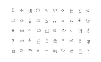 Wellness Remote Lifestyle &ndash; 50 Editable Outline Icons for Work-from-Home, Self-Care, and Healthy Digital Living
