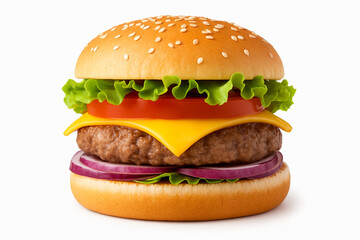 hamburger isolated on white