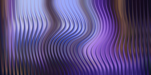Wavy purple and blue lines with metallic sheen and soft lighting