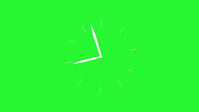 Clock showing a specific time Animated Clock Time Lapse Minimalist Clock Animation for Presentation and Stock Footage