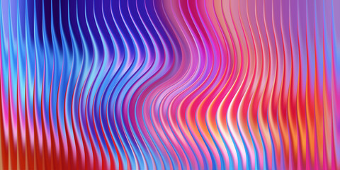 Colorful abstract wavy vertical lines with vibrant gradient effect
