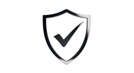 Isolated Shield with Check Mark