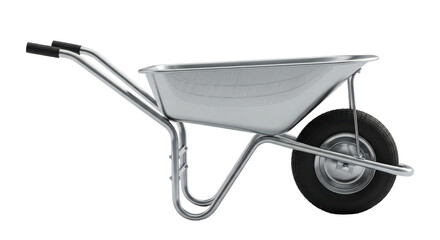 Isolated Metal Wheelbarrow for Gardening