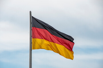 German flag waving in the wind,