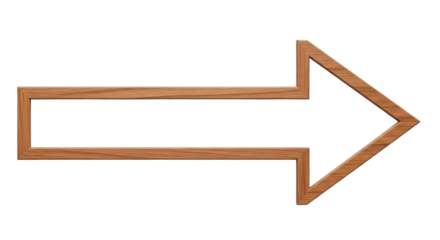 Isolated Wooden Arrow