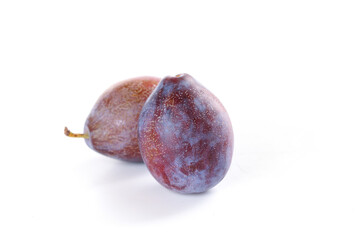 Fresh Xinjiang Prunes on White Background - Organic Dried Fruit