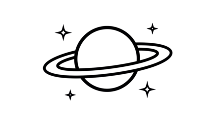 Isolated Planet with Ring Icon