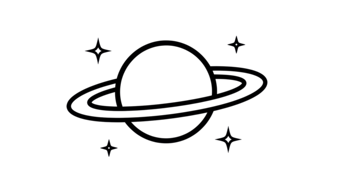 Isolated Planet with Ring Icon
