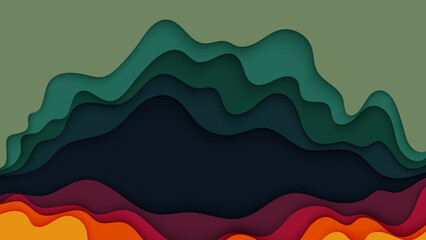 Abstract colorful background with stars and wavy rainbow pattern design
